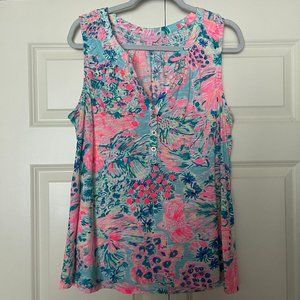 Lilly Pulitzer Essie top in Serene Blue Gypsea